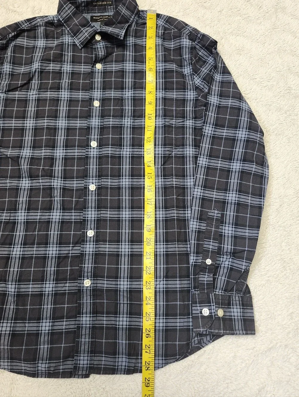 • Banana Republic Men's Long Sleeve Button Up Plaid Shirt Size Medium Multicolor